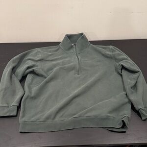 Lululemon Men's Green Half-Zip Sweater